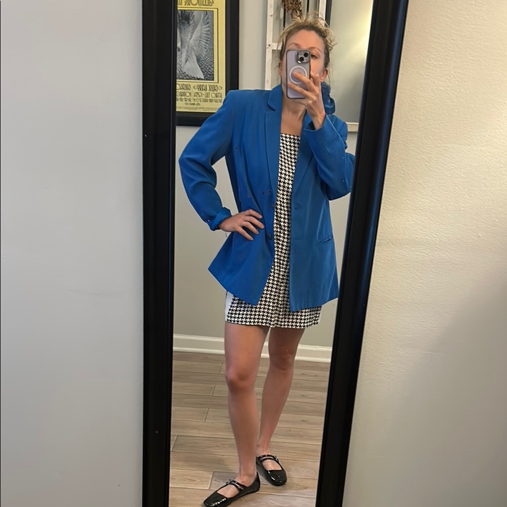 Vintage Blue Tailored Blazer